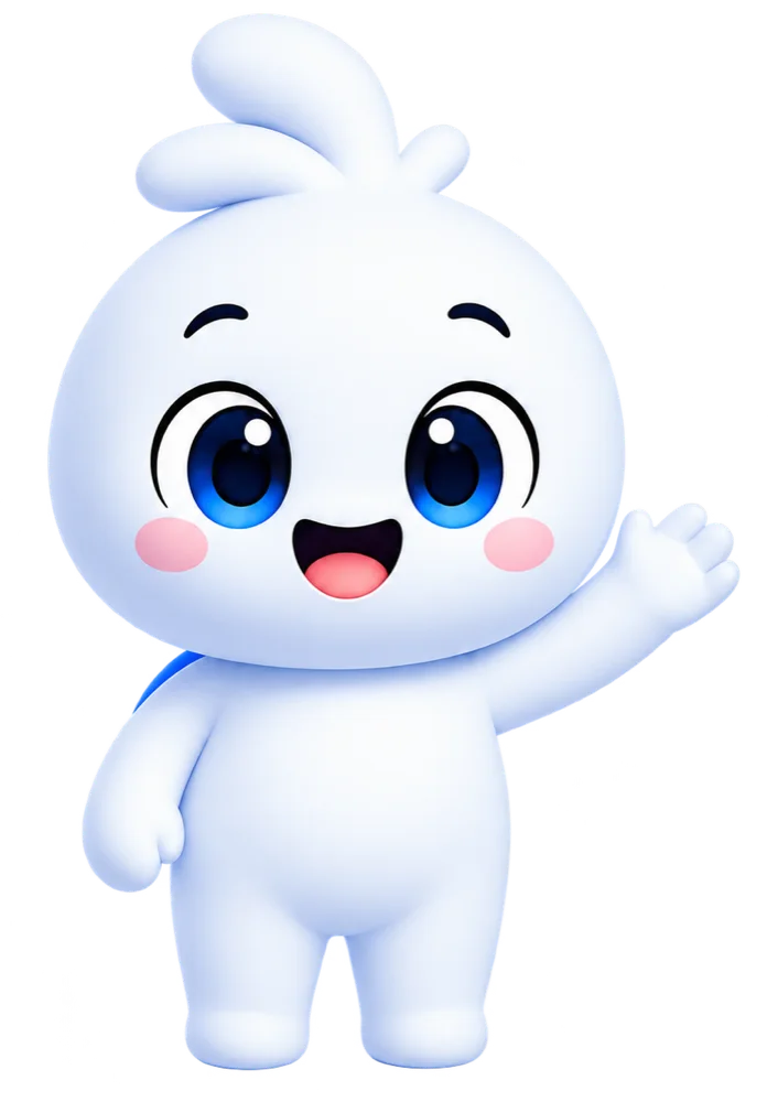 Poko, the HeyPoko mascot, waving hello